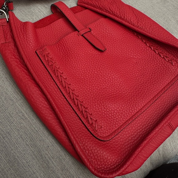 Rebecca Minkoff Unlined Feed Pebbled Leather Red - Picture 8 of 8